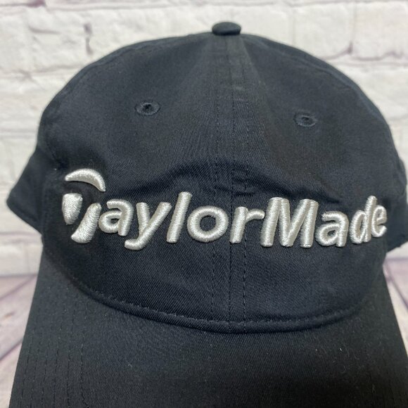 Taylormade Golf Hat Cap Strap Back Black One Size Fits All Golfing Golfer Gear - Picture 6 of 8